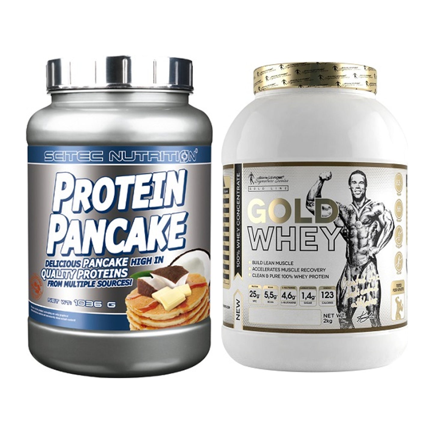 Protein-Frühstücks-Set: Scitec Protein + Kevin Levrone Gold – alle enthaltenen Artikel