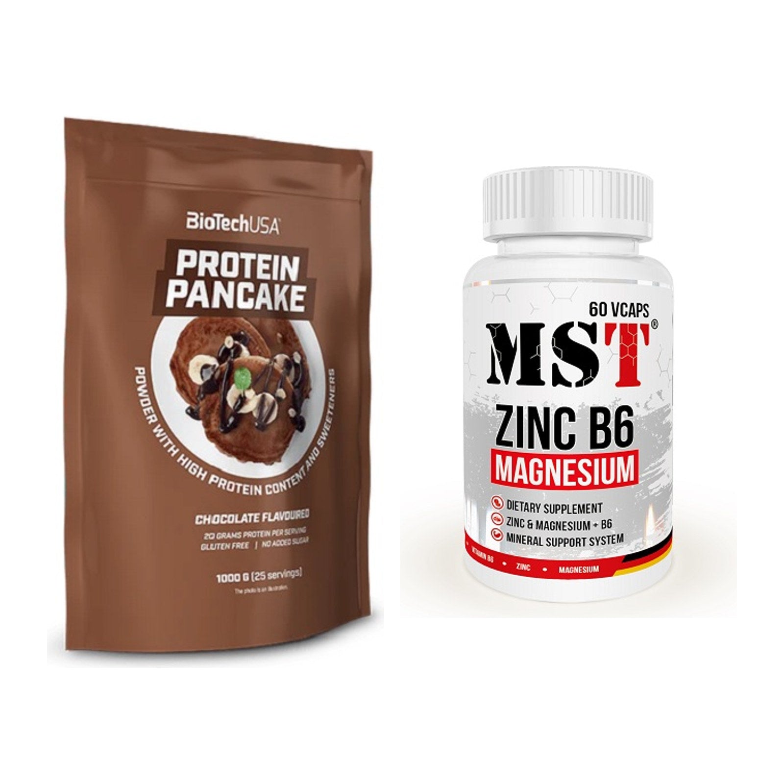 Protein-Frühstücks-Set: BioTech Protein + MST Zinc + Magnesium – alle enthaltenen Artikel