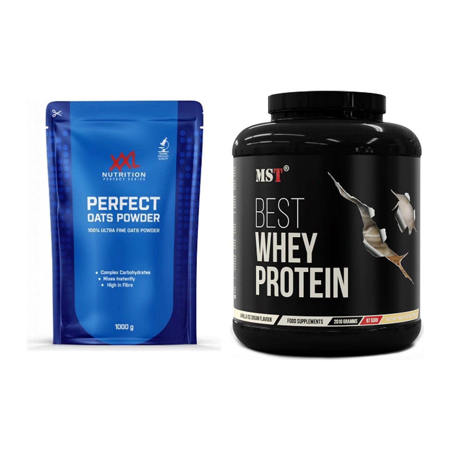 Protein-Frühstücks-Set: XXL Nutrition Perfect + MST Best Whey Protein – alle enthaltenen Artikel