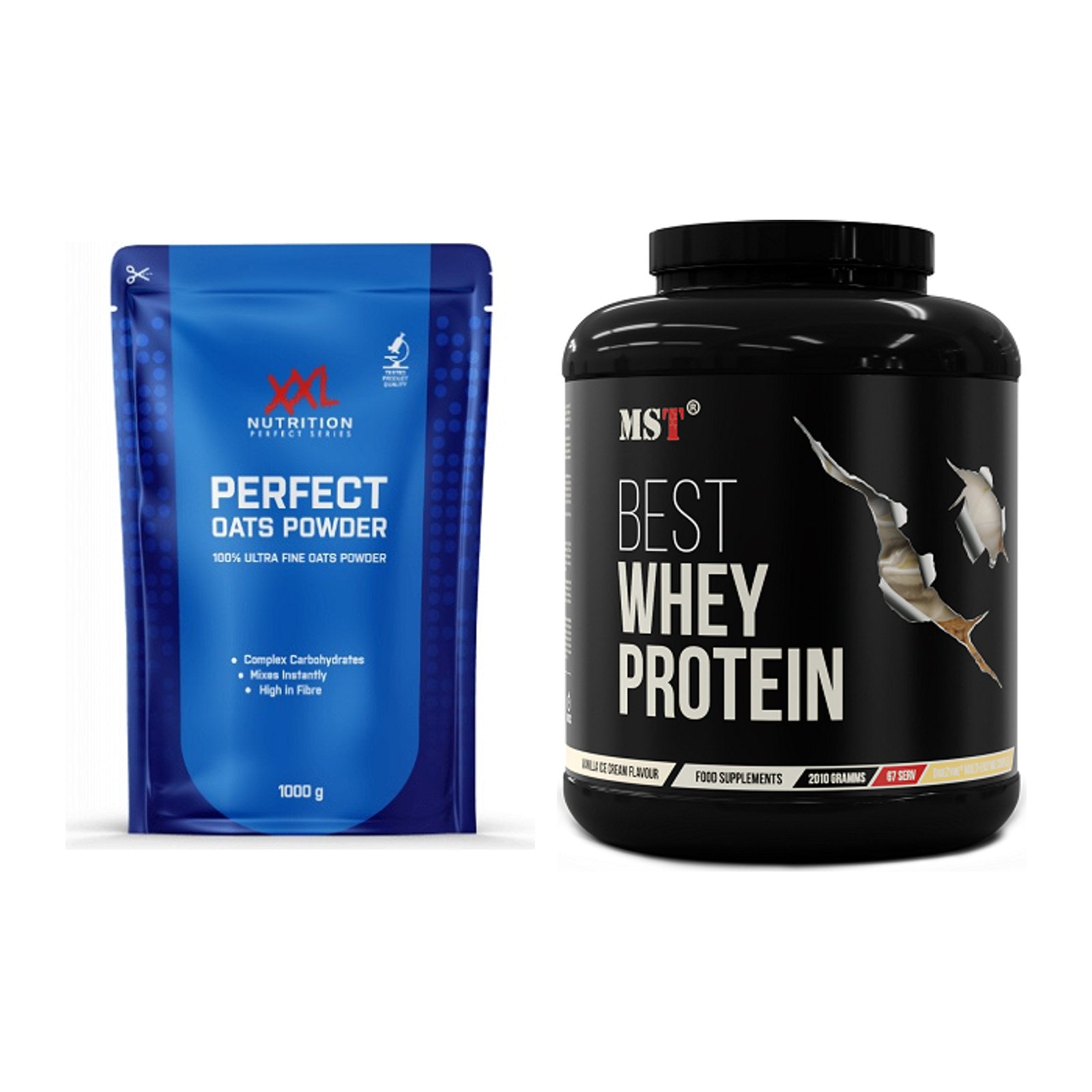 Protein-Frühstücks-Set: XXL Nutrition Perfect + MST Best Whey Protein – alle enthaltenen Artikel