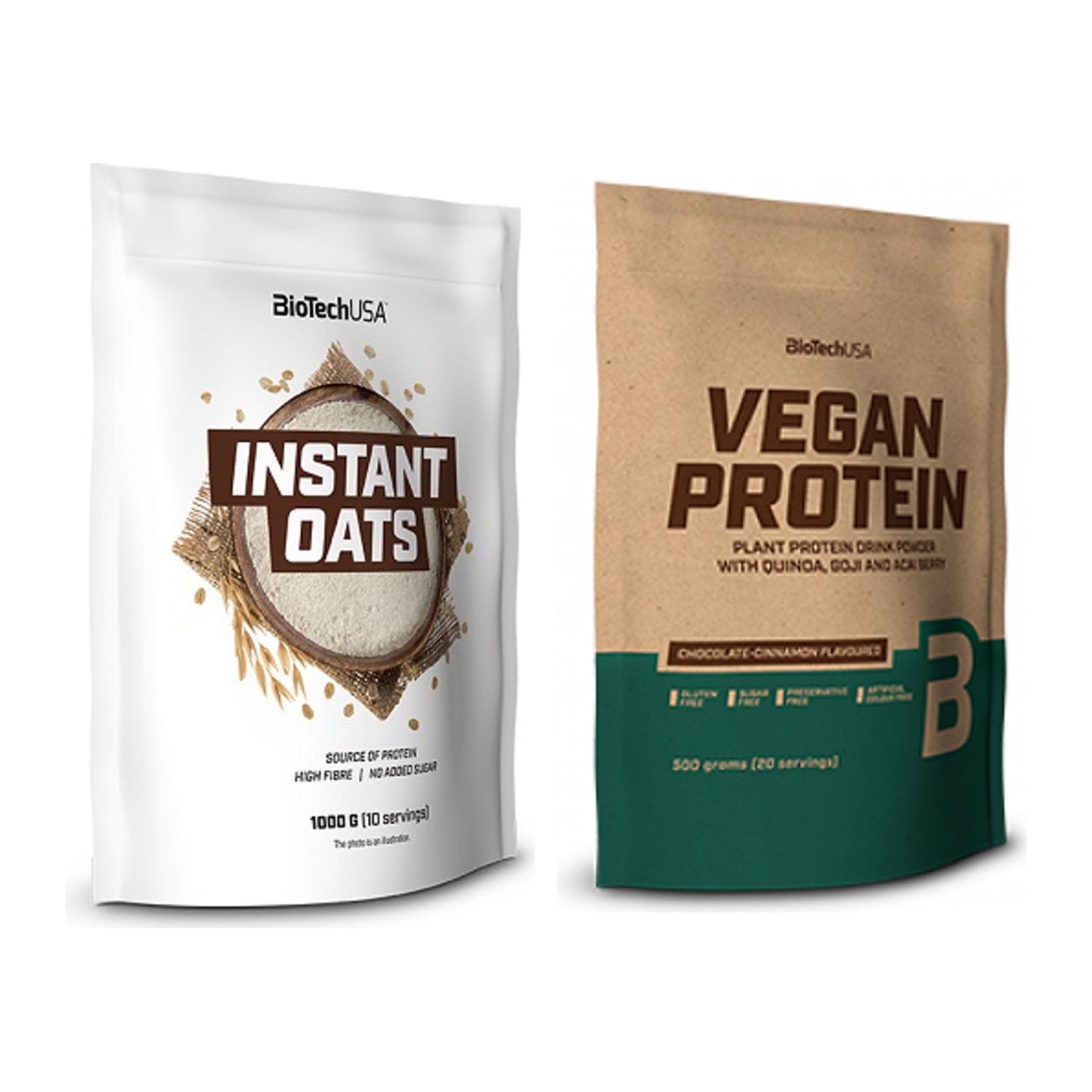 Protein-Frühstücks-Set: BioTech Instant Oats + BioTech Vegan Protein – alle enthaltenen Artikel