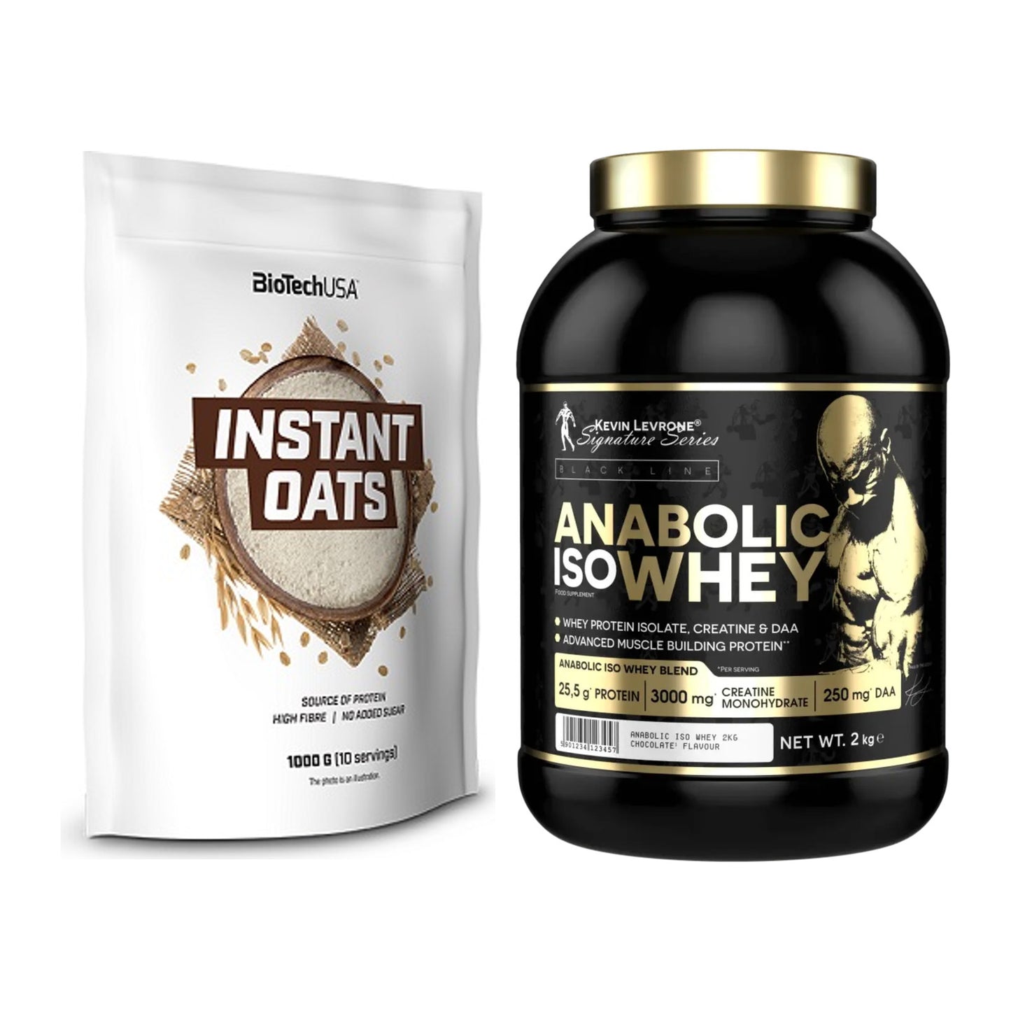 Protein-Frühstücks-Set: BioTech Instant Oats + Kevin Levrone – alle enthaltenen Artikel