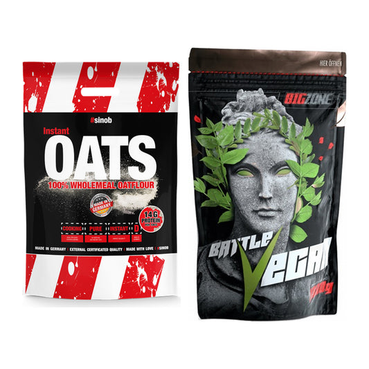 Protein-Frühstücks-Set: Sinob Instant Oats + Big Zone Battle Vegan – alle enthaltenen Artikel