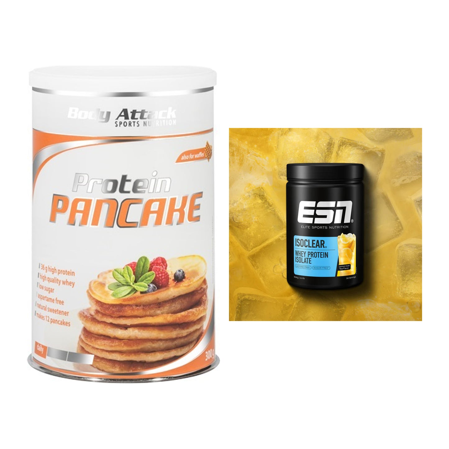 Protein-Frühstücks-Set: Body Attack Protein + ESN ISOCLEAR Whey – alle enthaltenen Artikel