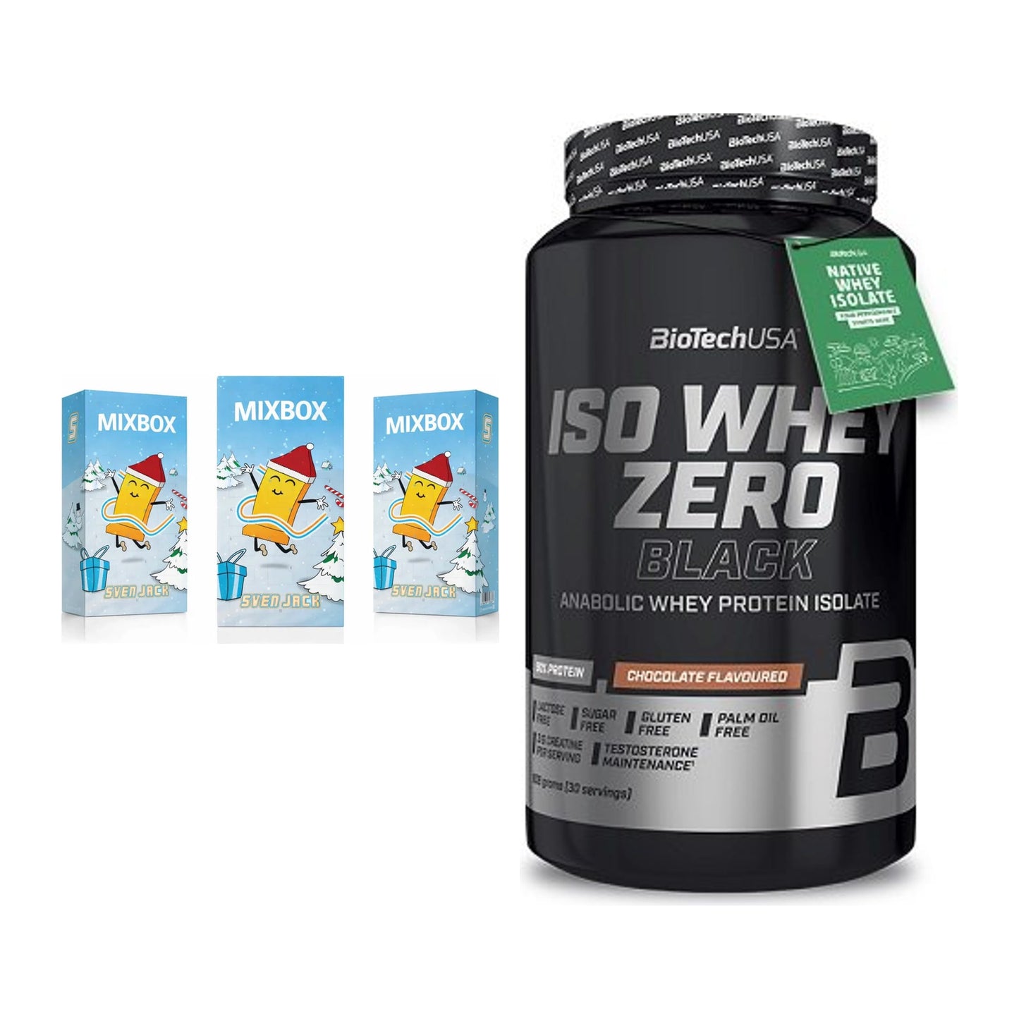 Protein-Frühstücks-Set: Sven Jack MIXBOX + BioTech Iso Whey Zero – alle enthaltenen Artikel
