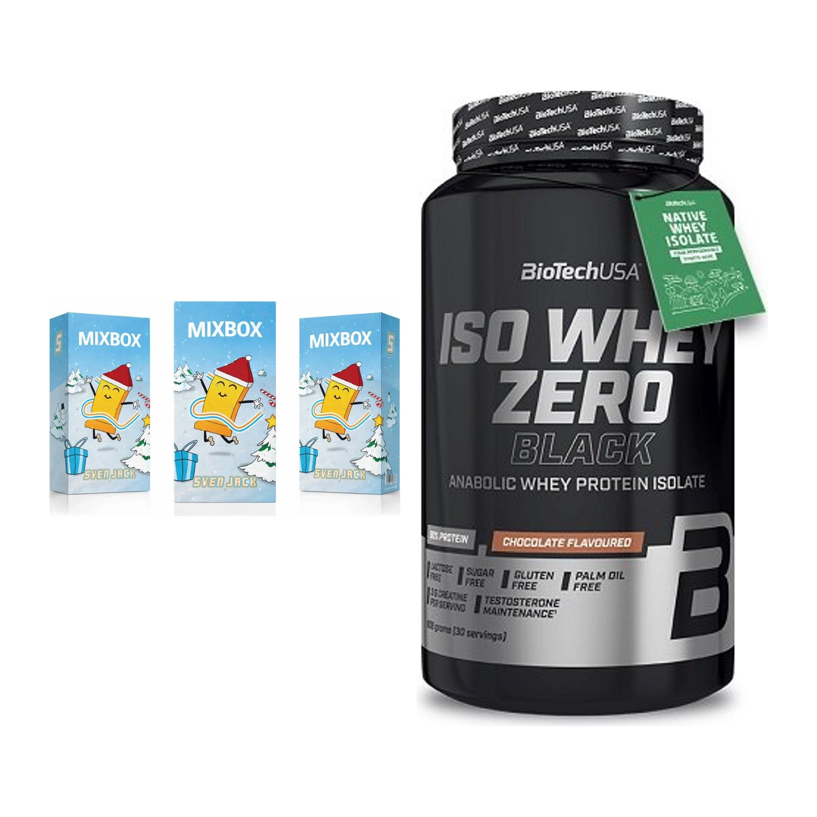 Protein-Frühstücks-Set: Sven Jack MIXBOX + BioTech Iso Whey Zero – alle enthaltenen Artikel