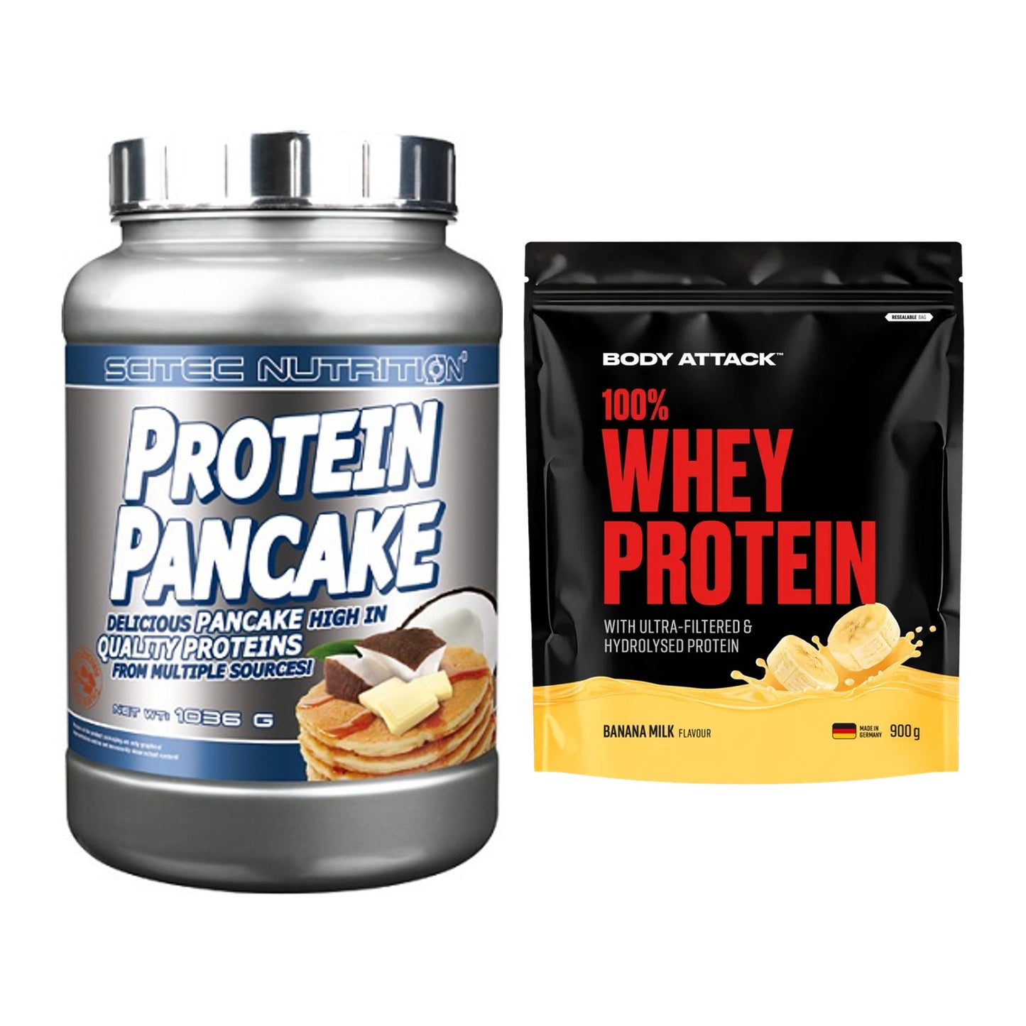 Protein-Frühstücks-Set: Scitec Protein + Body Attack 100% Whey – alle enthaltenen Artikel