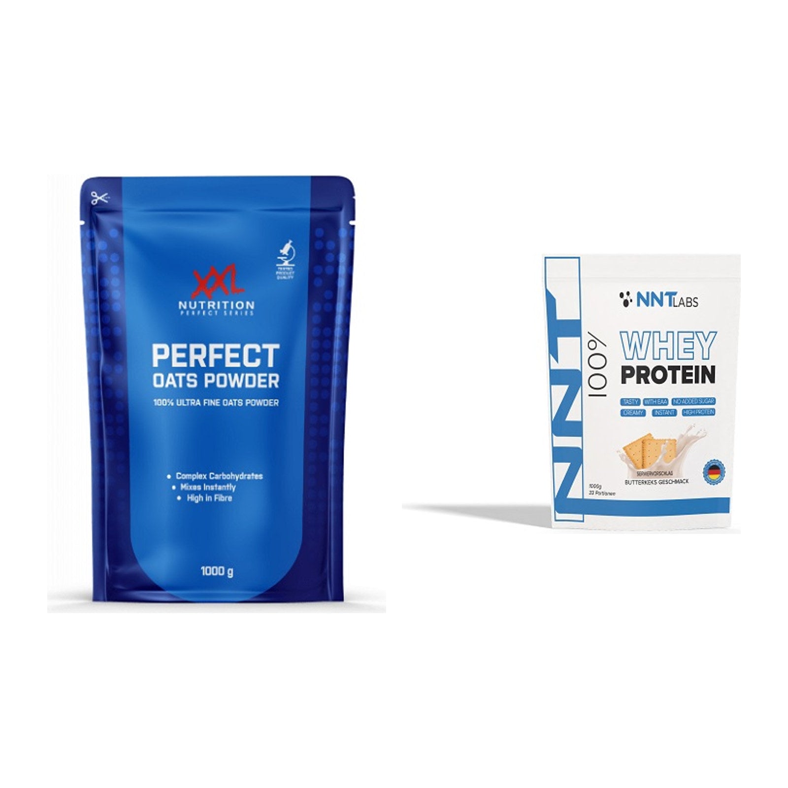Protein-Frühstücks-Set: XXL Nutrition Perfect Oats Powder + NNT Whey – alle enthaltenen Artikel