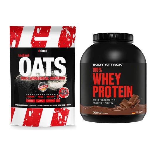 Protein-Frühstücks-Set: Sinob Instant Oats + Body Attack 100% Whey – alle enthaltenen Artikel