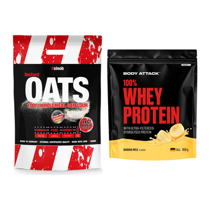 Protein-Frühstücks-Set: Sinob Instant Oats + Body Attack 100% Whey – alle enthaltenen Artikel