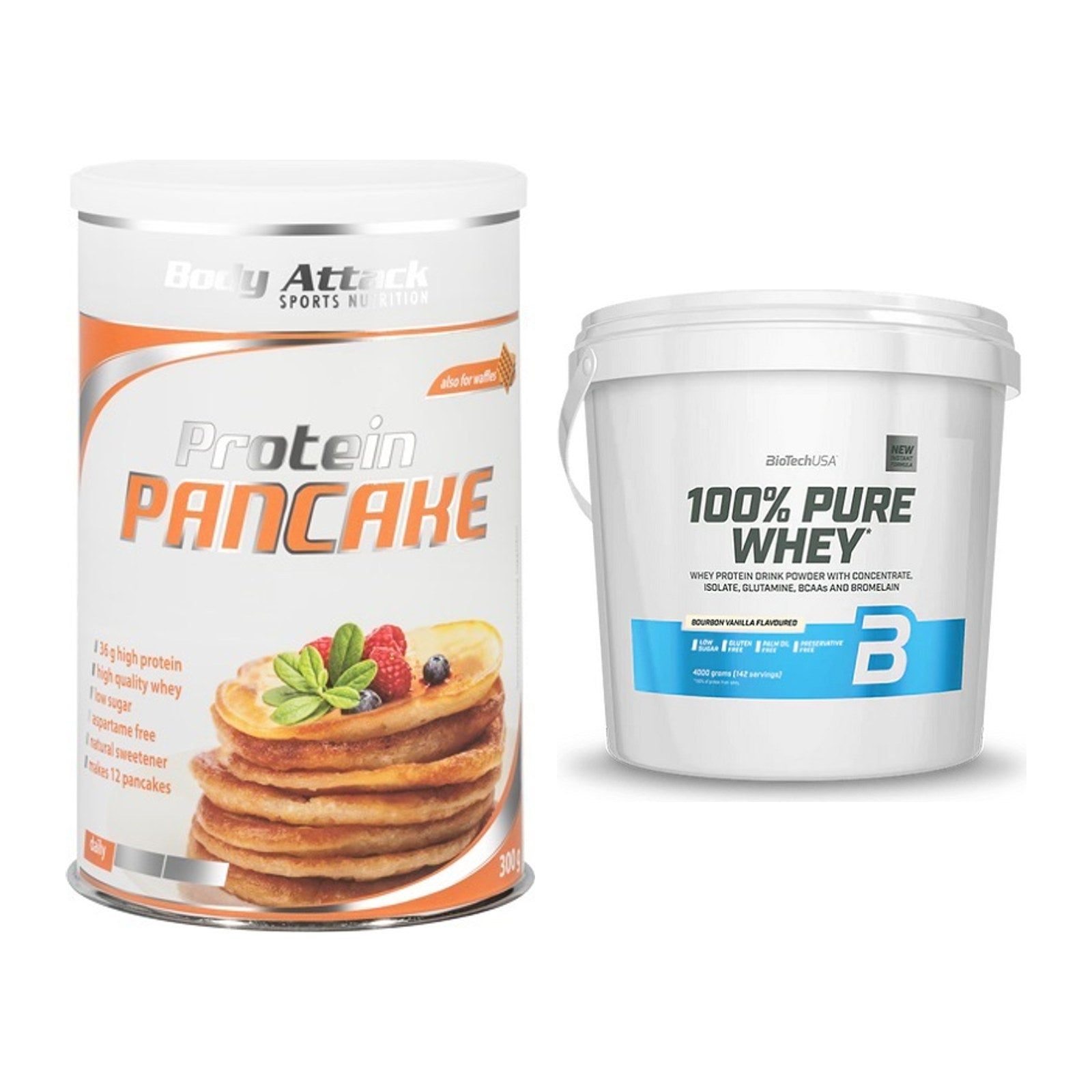 Protein-Frühstücks-Set: Body Attack Protein + BioTech 100% Pure – alle enthaltenen Artikel