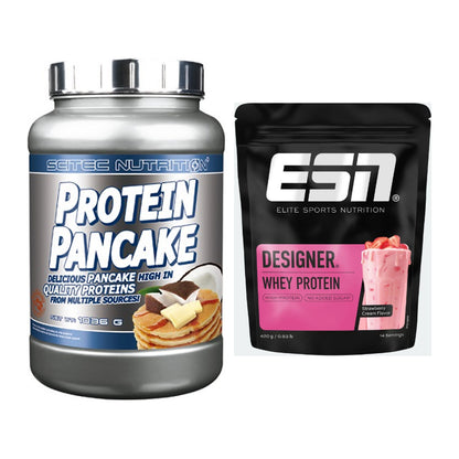 Protein-Frühstücks-Set: Scitec Protein Pancake + ESN Designer Whey – alle enthaltenen Artikel