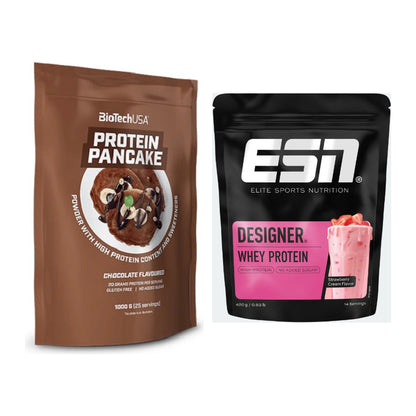 Protein-Frühstücks-Set: BioTech Protein Pancake + ESN Designer Whey – alle enthaltenen Artikel
