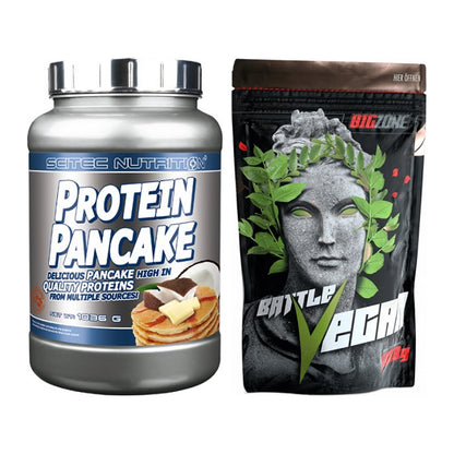 Protein-Frühstücks-Set: Scitec Protein Pancake + Big Zone Battle Vegan – alle enthaltenen Artikel