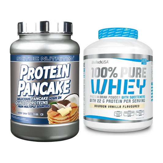 Protein-Frühstücks-Set: Scitec Protein + BioTech 100% Pure – alle enthaltenen Artikel