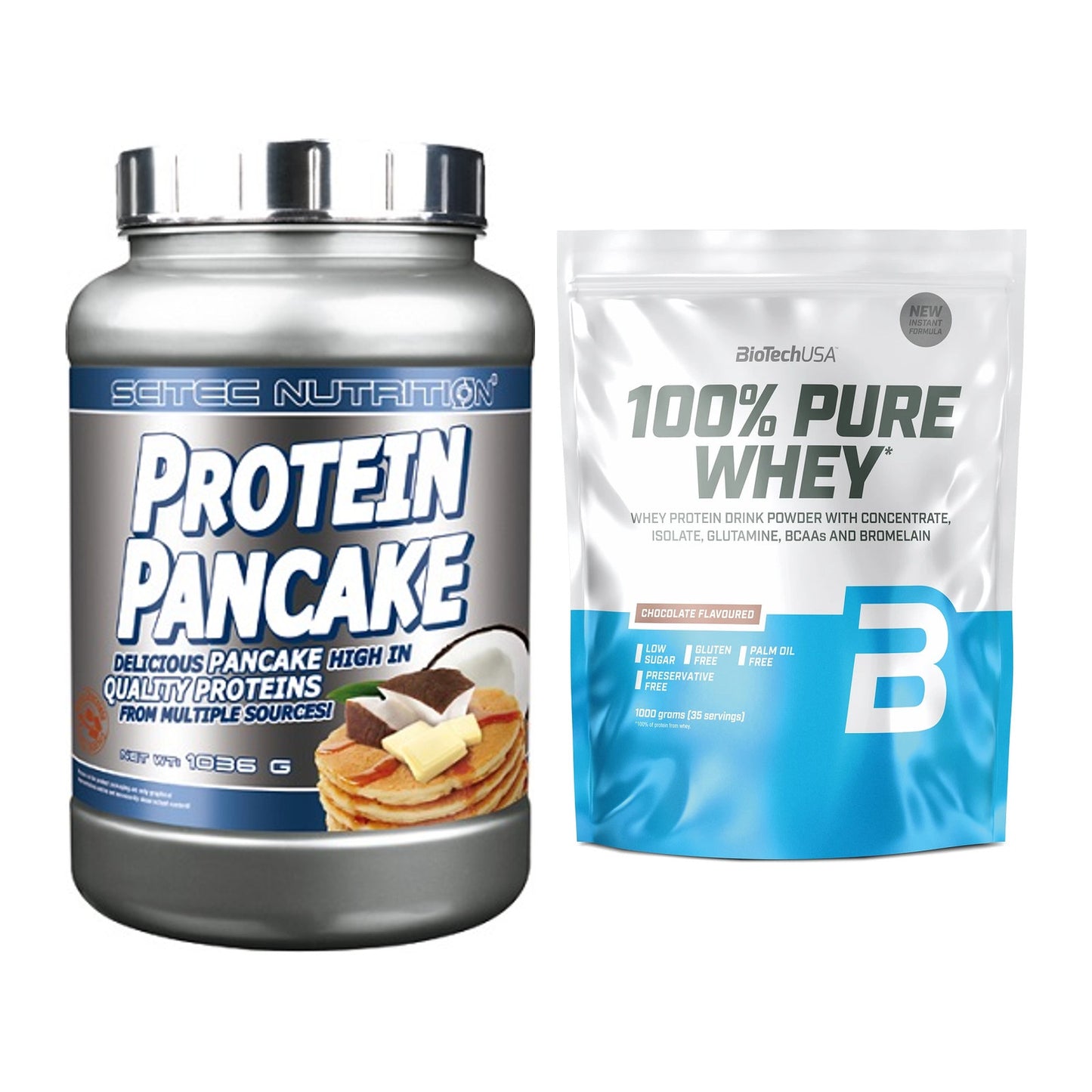 Protein-Frühstücks-Set: Scitec Protein + BioTech 100% Pure – alle enthaltenen Artikel
