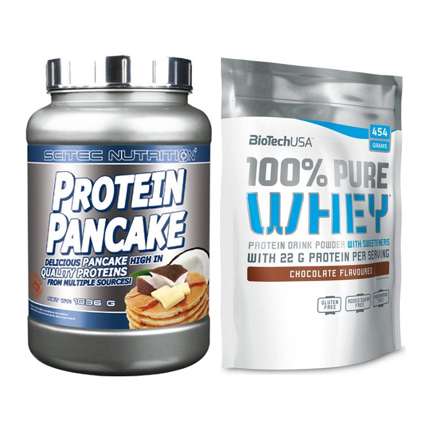 Protein-Frühstücks-Set: Scitec Protein + BioTech 100% Pure – alle enthaltenen Artikel
