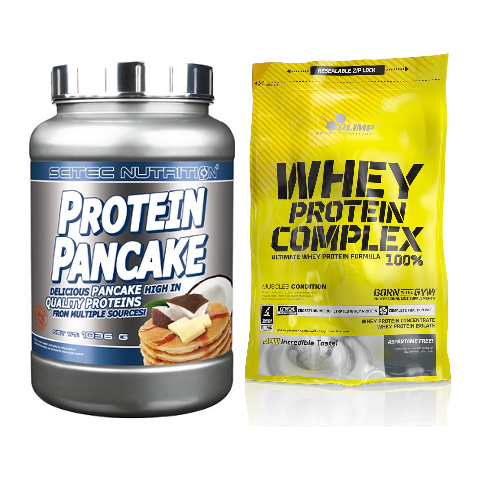 Protein-Frühstücks-Set: Scitec Protein + Olimp Whey Protein – alle enthaltenen Artikel