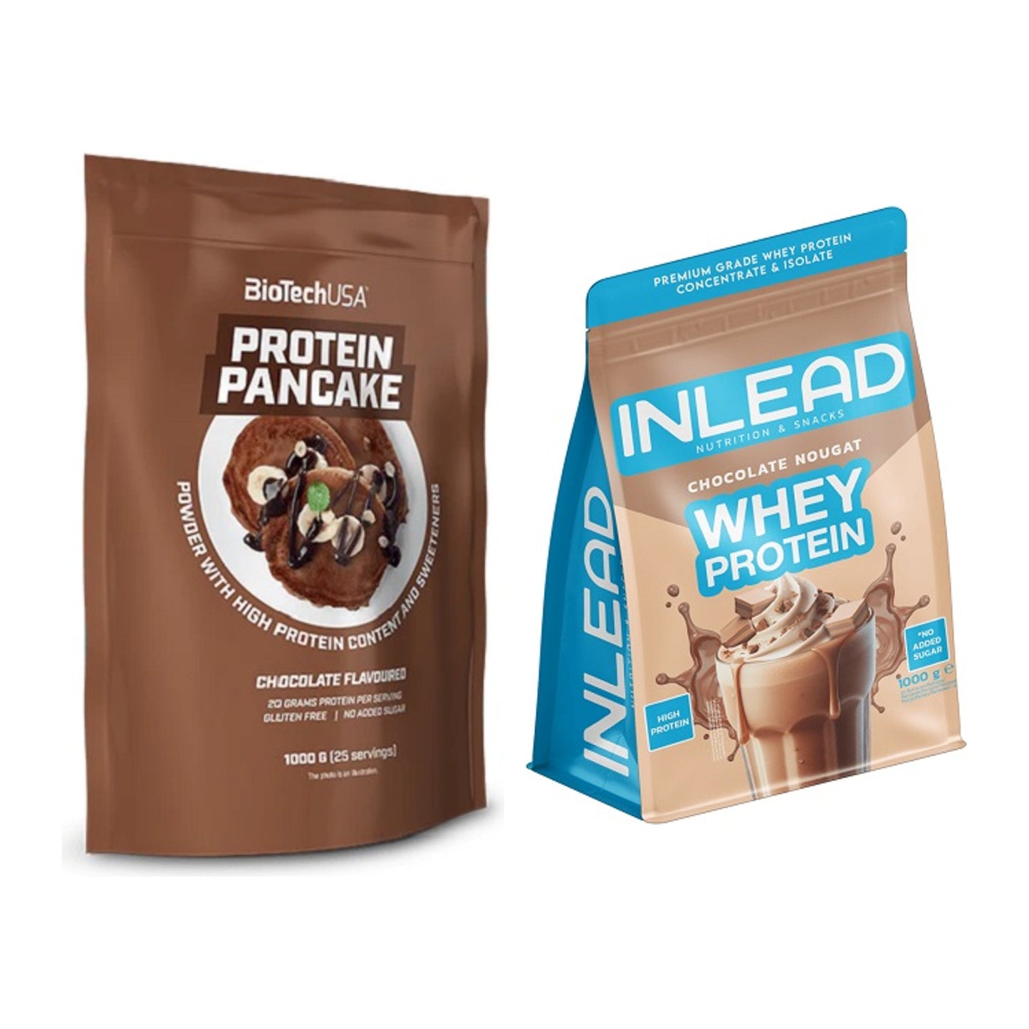 Protein-Frühstücks-Set: BioTech Protein Pancake + INLEAD Whey Protein – alle enthaltenen Artikel