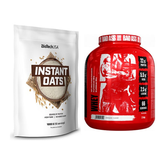 Protein-Frühstücks-Set: BioTech Instant Oats + BAD ASS Whey – alle enthaltenen Artikel
