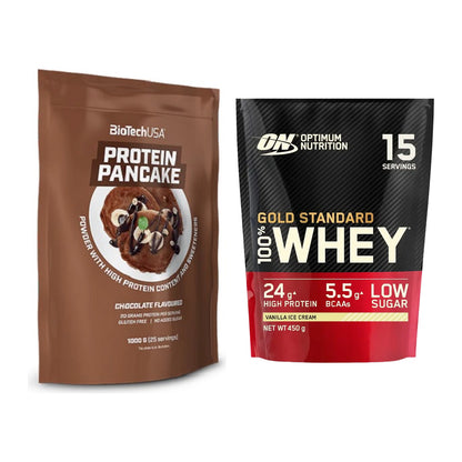 Protein-Frühstücks-Set: BioTech Protein + ON Whey Gold Standard – alle enthaltenen Artikel