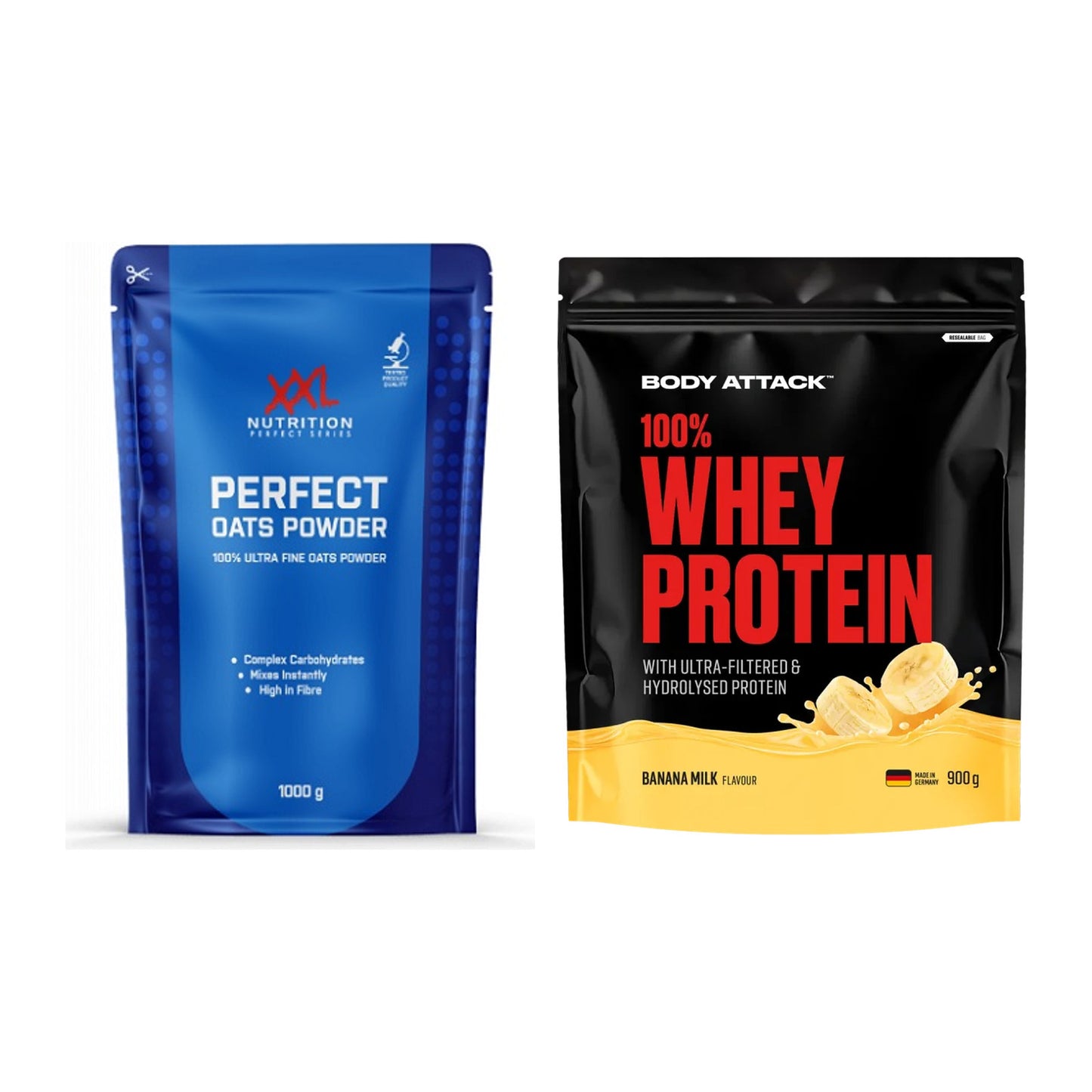 Protein-Frühstücks-Set: XXL Nutrition Perfect + Body Attack 100% Whey – alle enthaltenen Artikel