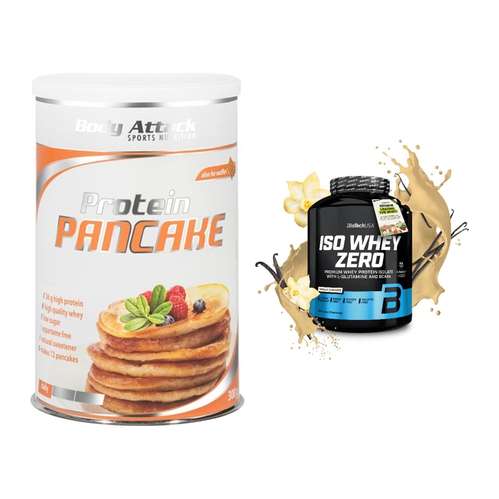 Protein-Frühstücks-Set: Body Attack Protein + BioTech Iso Whey Zero – alle enthaltenen Artikel