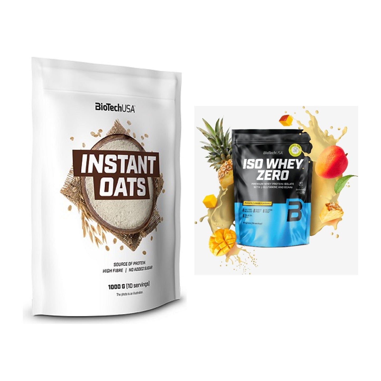 Protein-Frühstücks-Set: BioTech Instant Oats + BioTech Iso Whey Zero – alle enthaltenen Artikel