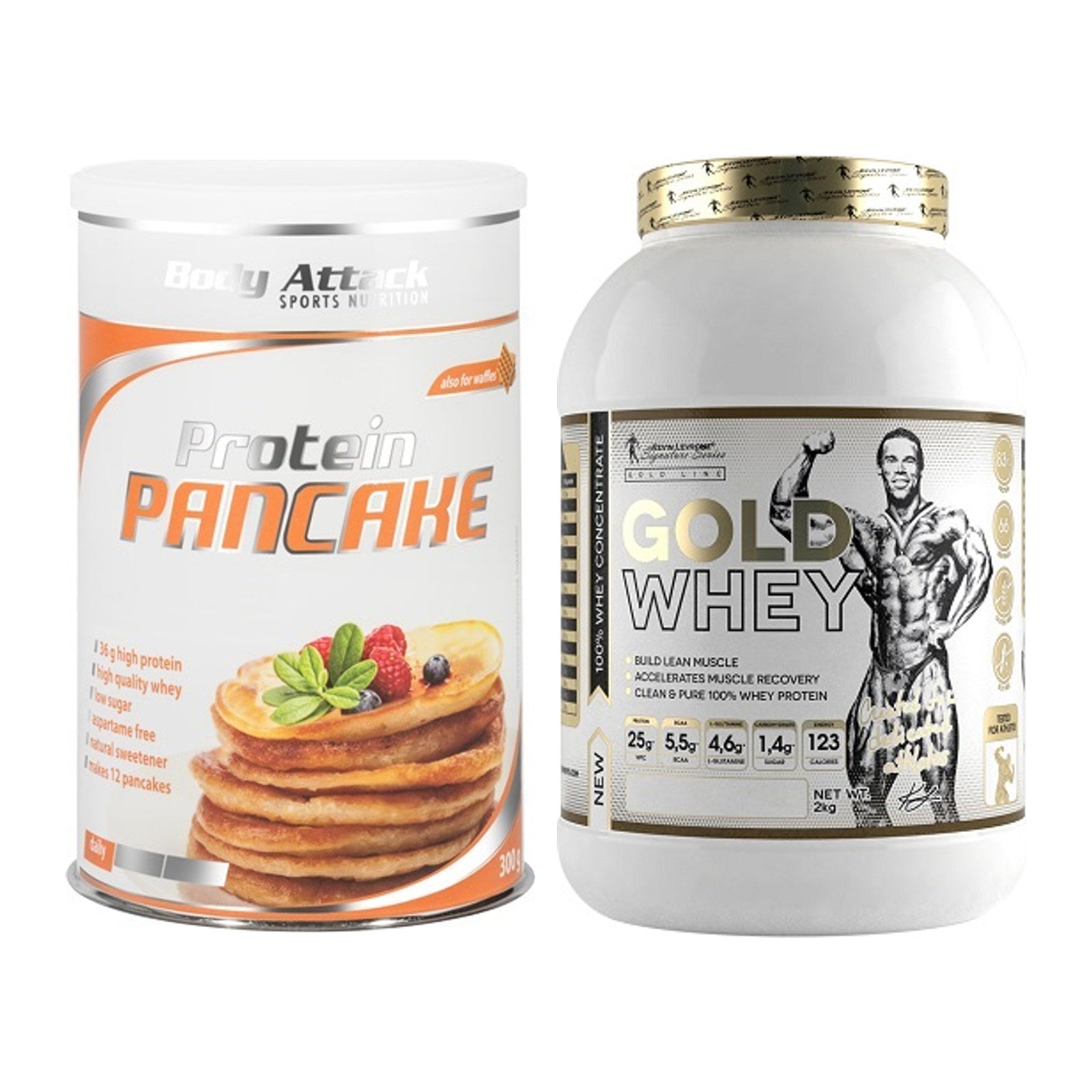 Protein-Frühstücks-Set: Body Attack Protein + Kevin Levrone Gold – alle enthaltenen Artikel