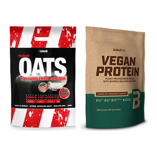Protein-Frühstücks-Set: Sinob Instant Oats + BioTech Vegan Protein – alle enthaltenen Artikel