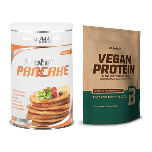 Protein-Frühstücks-Set: Body Attack Protein + BioTech Vegan Protein – alle enthaltenen Artikel