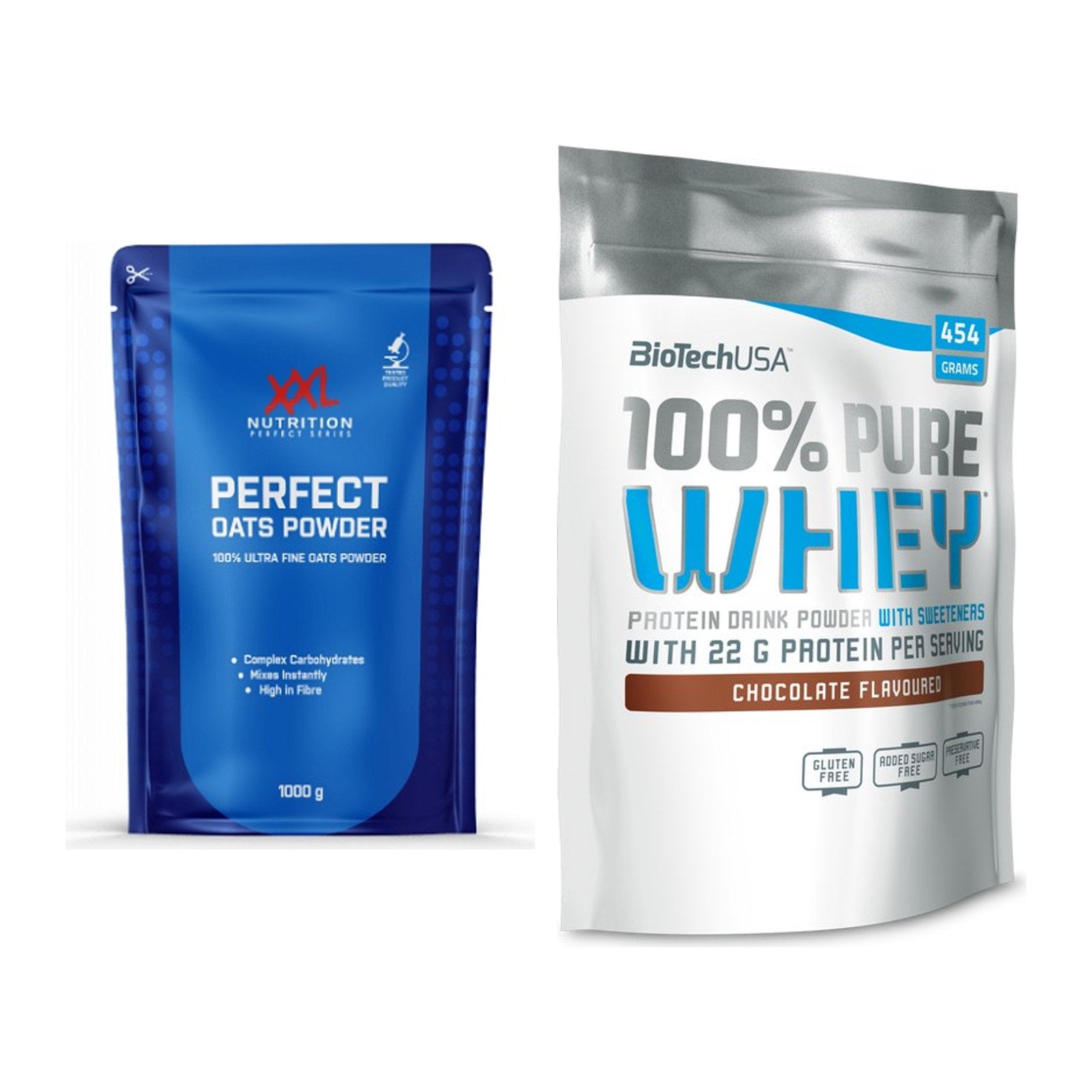 Protein-Frühstücks-Set: XXL Nutrition Perfect + BioTech 100% Pure – alle enthaltenen Artikel