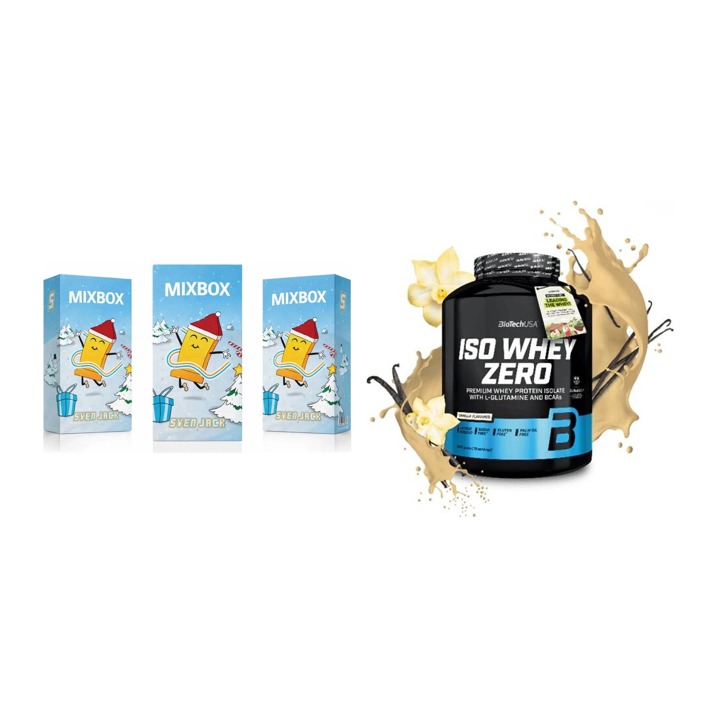 Protein-Frühstücks-Set: Sven Jack MIXBOX + BioTech Iso Whey Zero – alle enthaltenen Artikel