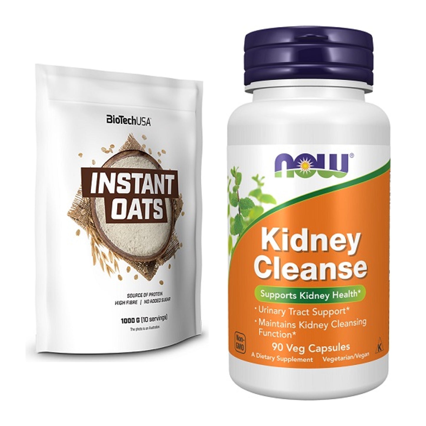 Protein-Frühstücks-Set: BioTech Instant Oats + NOW Foods Kidney – alle enthaltenen Artikel