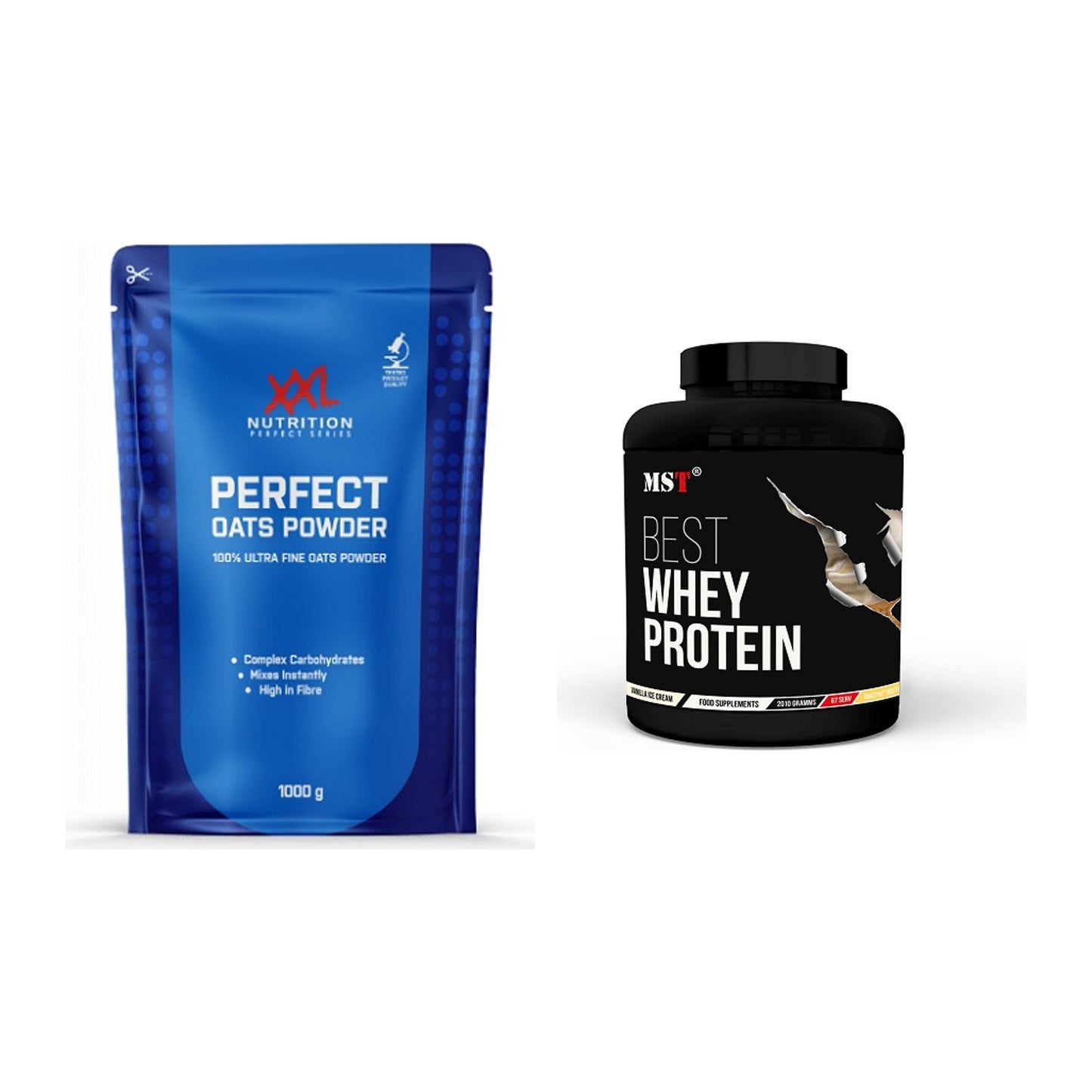 Protein-Frühstücks-Set: XXL Nutrition Perfect + MST Best Whey Protein – alle enthaltenen Artikel