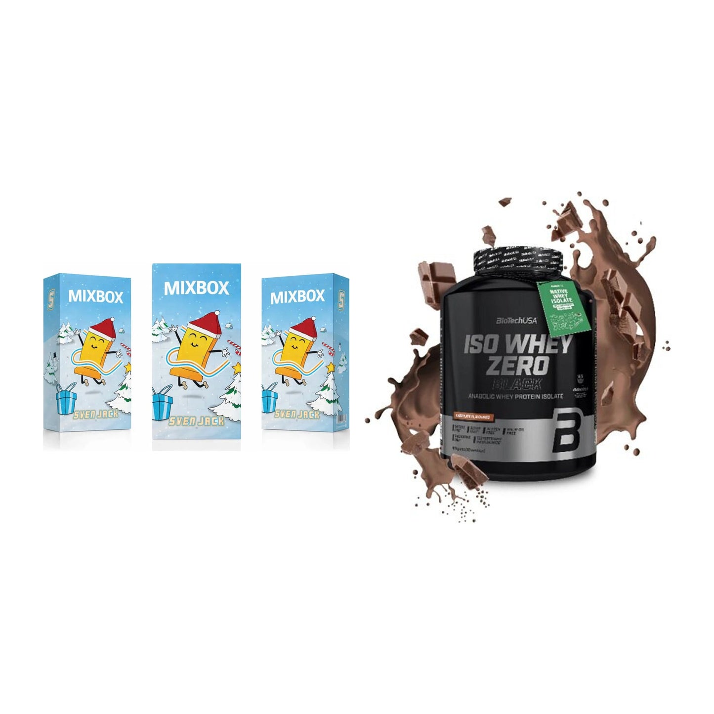 Protein-Frühstücks-Set: Sven Jack MIXBOX + BioTech Iso Whey Zero – alle enthaltenen Artikel