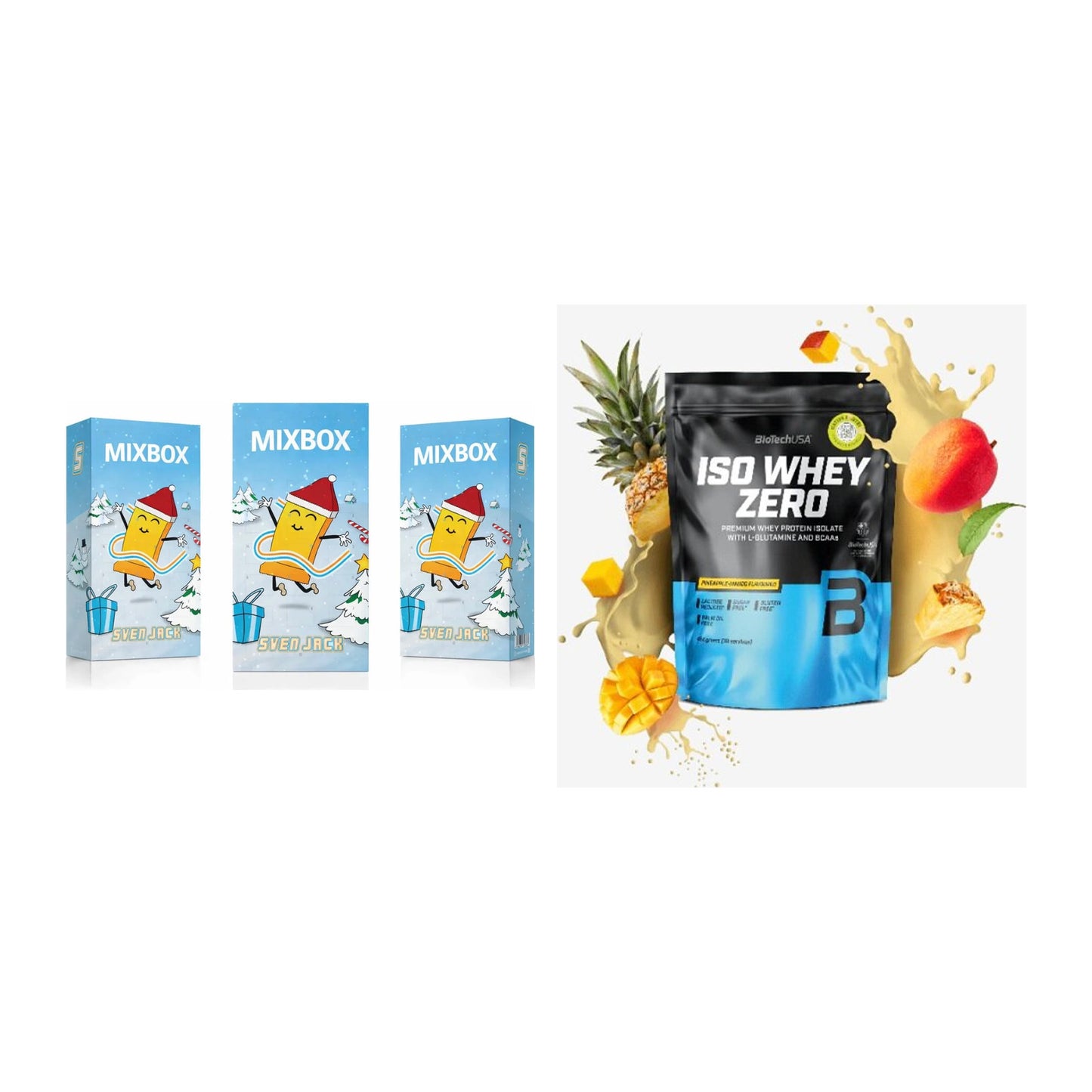 Protein-Frühstücks-Set: Sven Jack MIXBOX + BioTech Iso Whey Zero – alle enthaltenen Artikel
