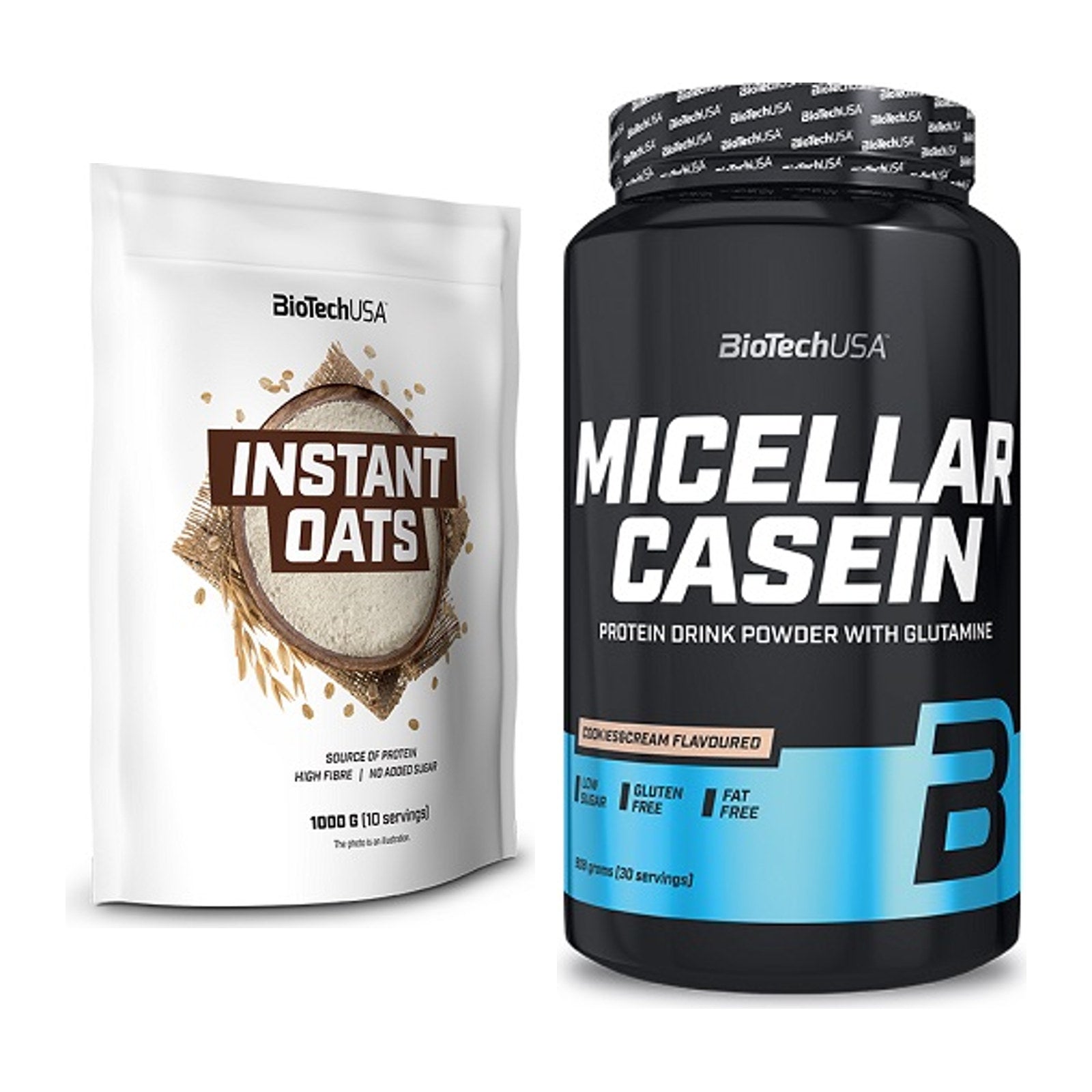 Protein-Frühstücks-Set: BioTech Instant Oats + BioTech Micellar Casein – alle enthaltenen Artikel
