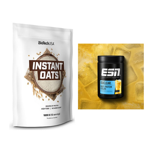 Protein-Frühstücks-Set: BioTech Instant Oats + ESN ISOCLEAR Whey – alle enthaltenen Artikel