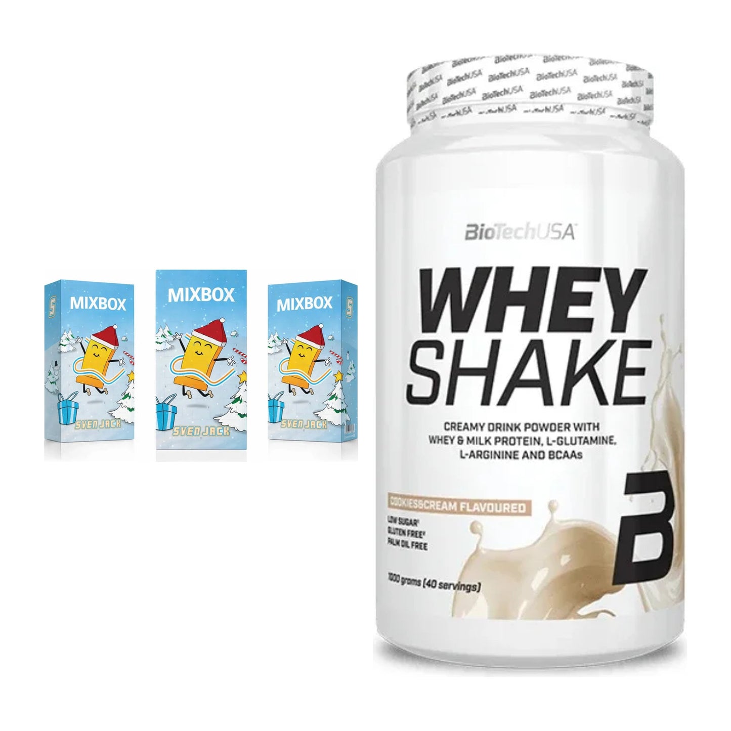 Protein-Frühstücks-Set: Sven Jack MIXBOX + BioTech Whey Shake – alle enthaltenen Artikel