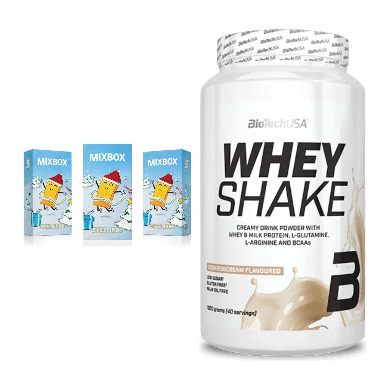 Protein-Frühstücks-Set: Sven Jack MIXBOX + BioTech Whey Shake – alle enthaltenen Artikel