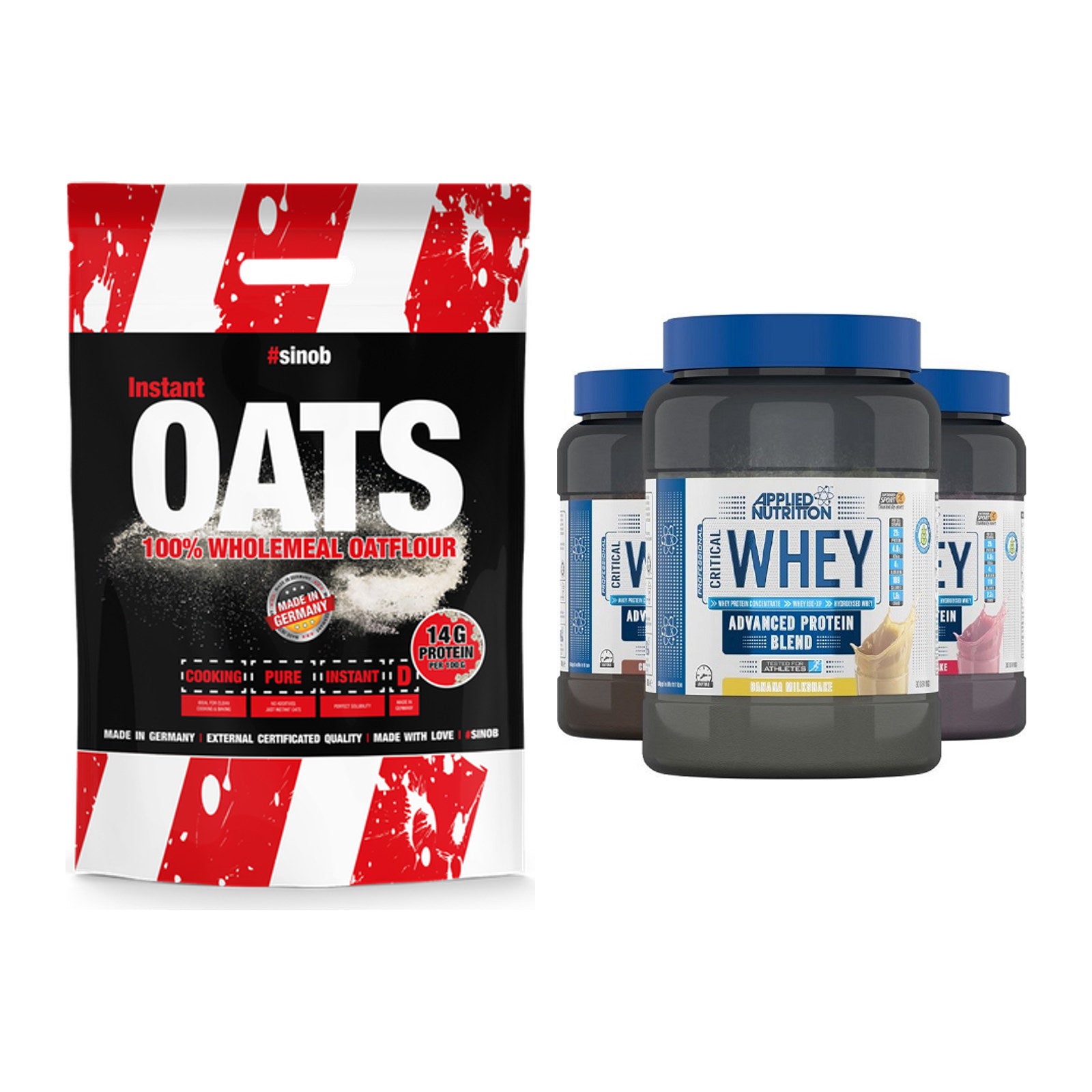 Protein-Frühstücks-Set: Sinob Instant Oats + Applied Nutrition – alle enthaltenen Artikel
