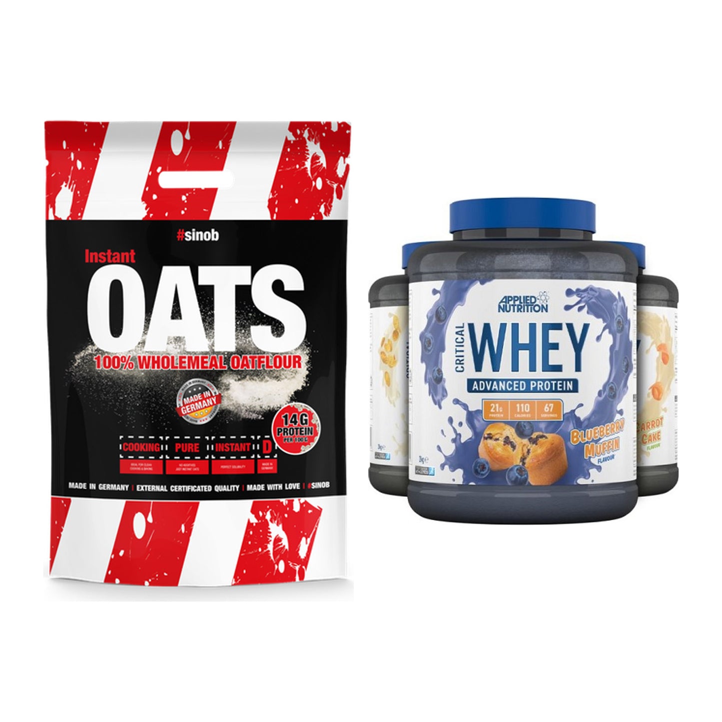 Protein-Frühstücks-Set: Sinob Instant Oats + Applied Nutrition – alle enthaltenen Artikel