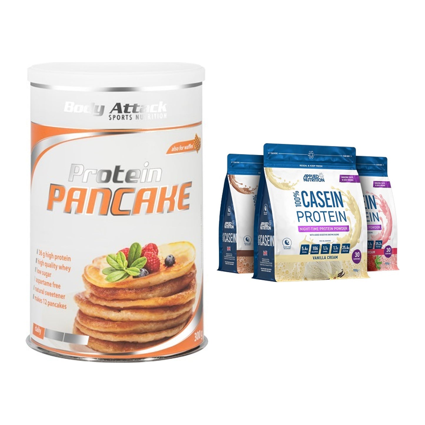 Protein-Frühstücks-Set: Body Attack Protein + Applied Nutrition – alle enthaltenen Artikel