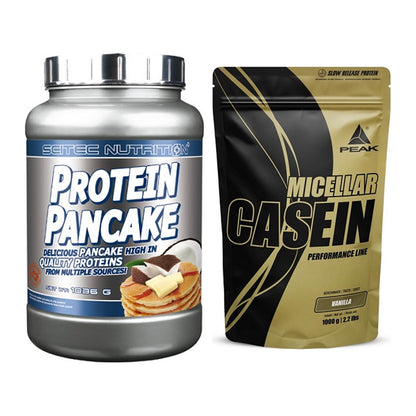 Protein-Frühstücks-Set: Scitec Protein Pancake + Peak Micellar Casein – alle enthaltenen Artikel