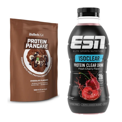 Protein-Frühstücks-Set: BioTech Protein Pancake + ESN Isoclear RTD – alle enthaltenen Artikel