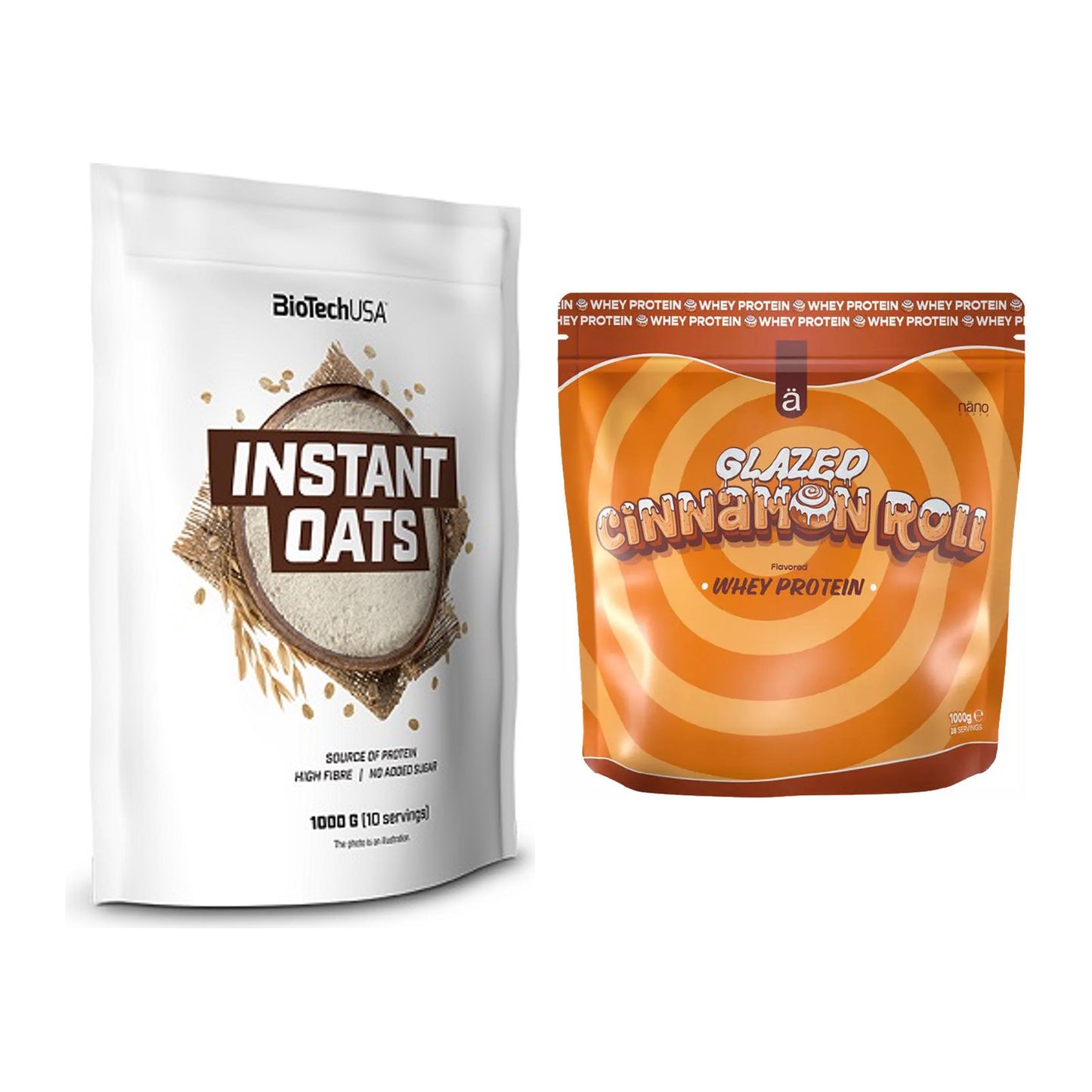 Protein-Frühstücks-Set: BioTech Instant Oats + Nanosupps Whey Protein – alle enthaltenen Artikel