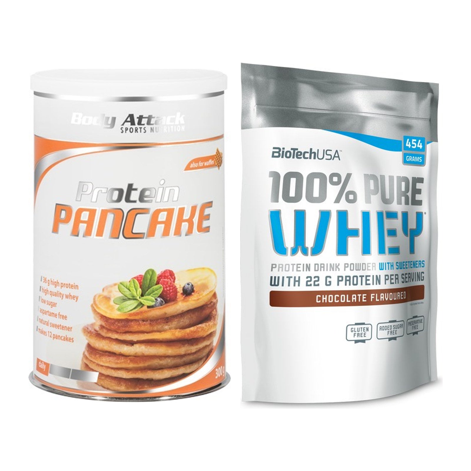 Protein-Frühstücks-Set: Body Attack Protein + BioTech 100% Pure – alle enthaltenen Artikel