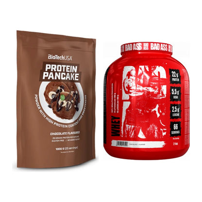 Protein-Frühstücks-Set: BioTech Protein Pancake + BAD ASS Whey – alle enthaltenen Artikel