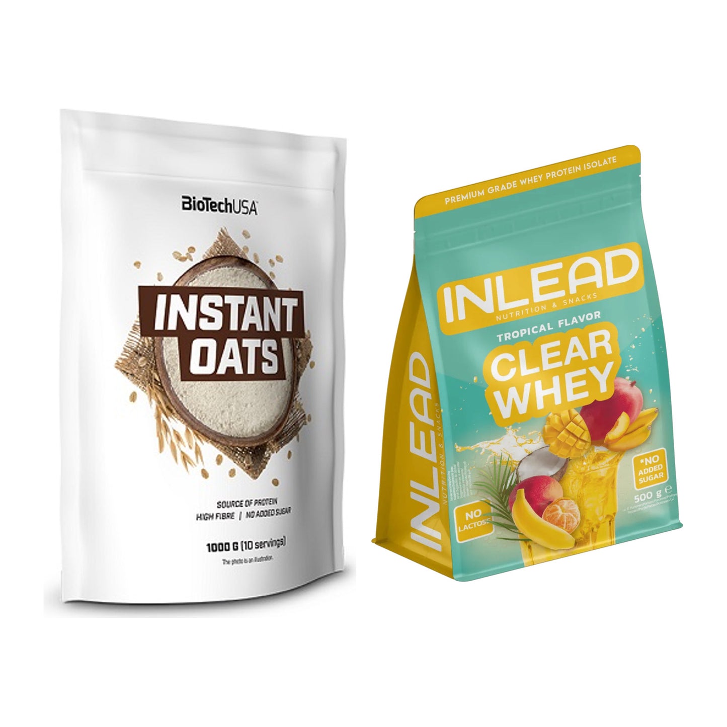 Protein-Frühstücks-Set: BioTech Instant Oats + INLEAD Clear Whey – alle enthaltenen Artikel